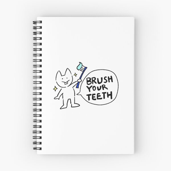 Item preview, Brush Your Teeth Cat Sticker – Cute Kawaii Toothbrush Kitty, Meow Moments designed and sold by lazydayz16.
