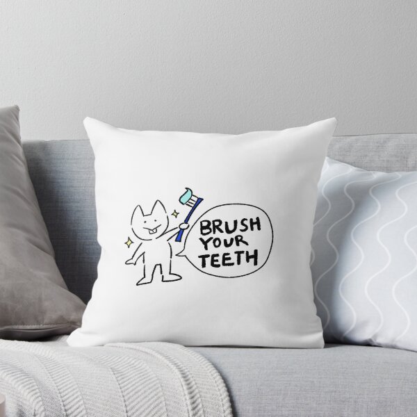 Item preview, Brush Your Teeth Cat Sticker – Cute Kawaii Toothbrush Kitty, Meow Moments designed and sold by lazydayz16.