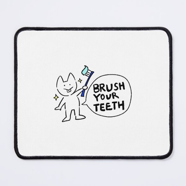 Item preview, Brush Your Teeth Cat Sticker – Cute Kawaii Toothbrush Kitty, Meow Moments designed and sold by lazydayz16.