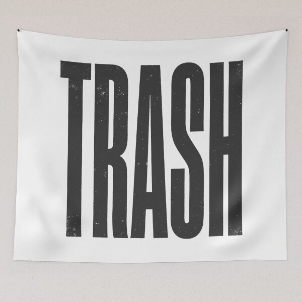 Item preview, TRASH in Black Grungy Letters designed and sold by StudioDestruct.
