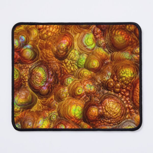 Item preview, Fire Agate Quartz Gemstone Iridescent Golden Orange Phenomena Crystal Texture designed and sold by SurfaceCraft Studio.