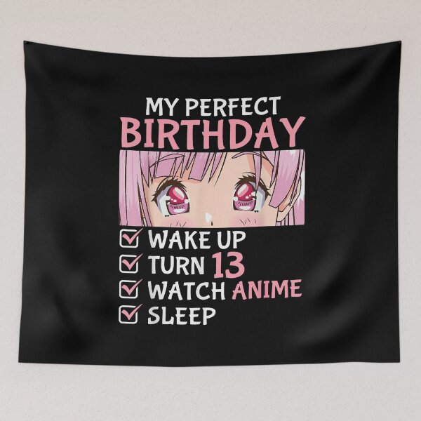 Item preview, 13th Birthday Watch Anime Teen Girl Turning 13 Anime Manga Gift T-Shirt designed and sold by VelourEmber.