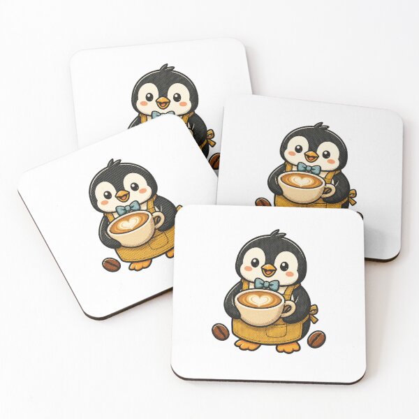 Item preview, Penguin Barista with fine latte art designed and sold by CalipZO.