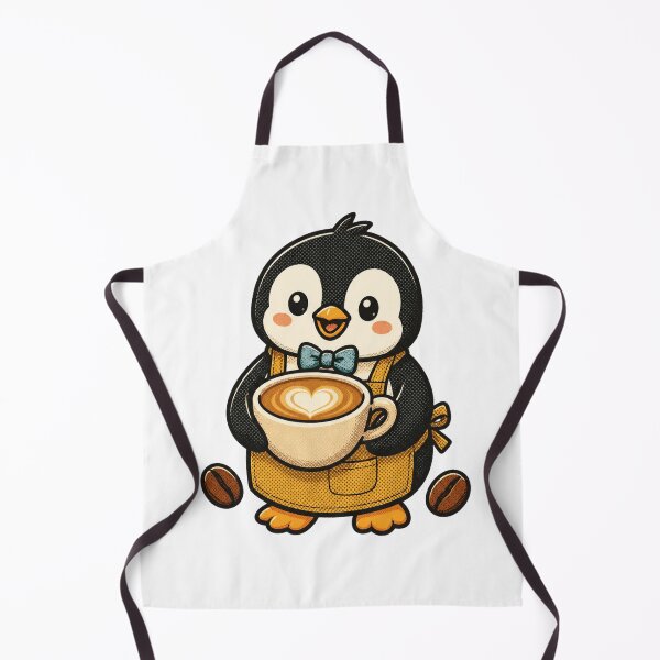 Item preview, Penguin Barista with fine latte art designed and sold by CalipZO.