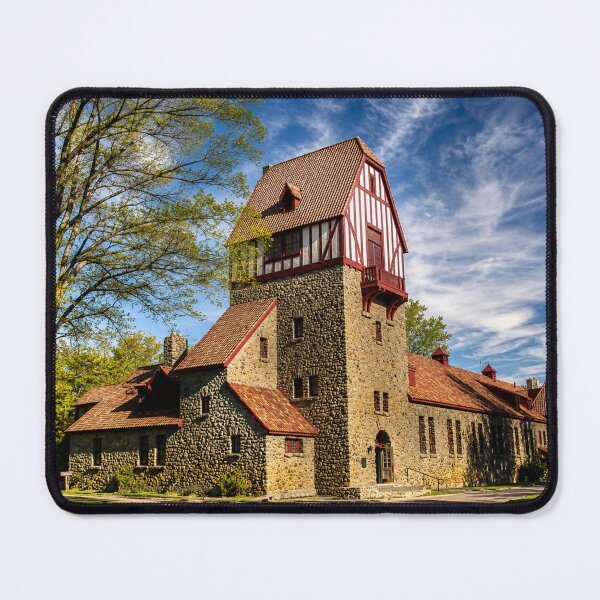 Item preview, Historic Stone Lodge Beneath a Brilliant Blue Sky designed and sold by Kimberly Palmer.