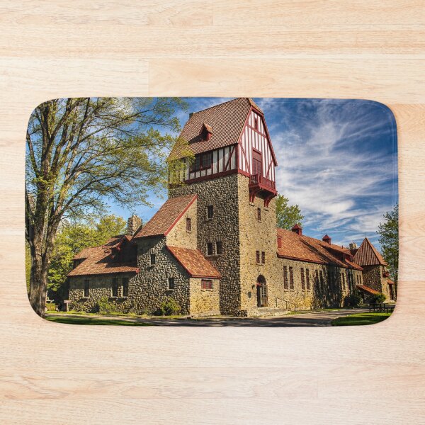 Item preview, Historic Stone Lodge Beneath a Brilliant Blue Sky designed and sold by Kimberly Palmer.