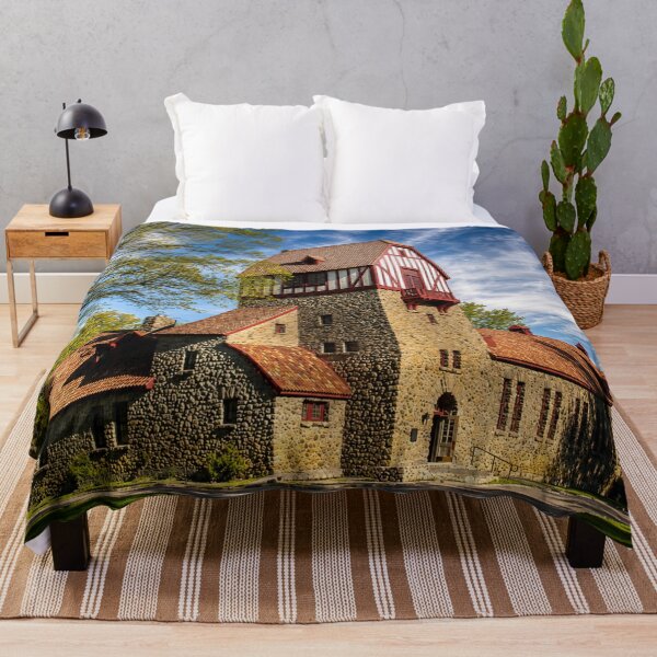 Item preview, Historic Stone Lodge Beneath a Brilliant Blue Sky designed and sold by Kimberly Palmer.