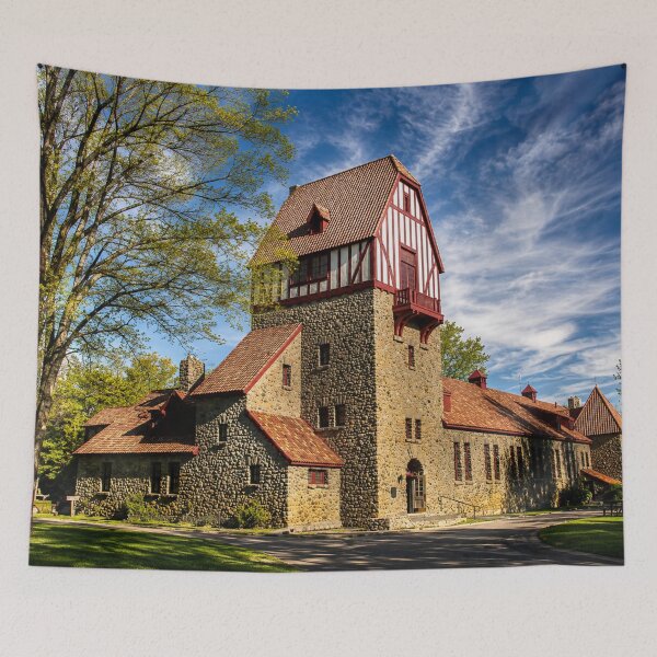 Item preview, Historic Stone Lodge Beneath a Brilliant Blue Sky designed and sold by Kimberly Palmer.