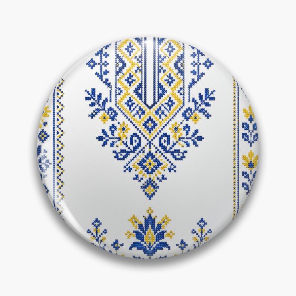 Item preview, Blue and Yellow Floral Embroidery designed and sold by ZYVARENNE.