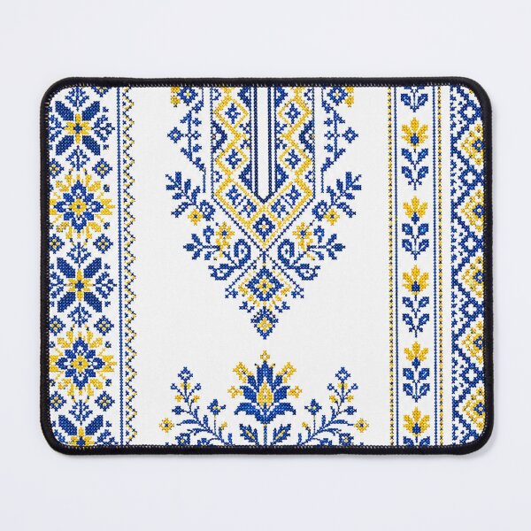 Item preview, Blue and Yellow Floral Embroidery designed and sold by ZYVARENNE.