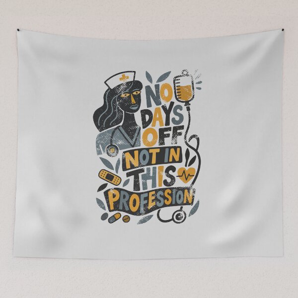 Item preview, No Days Off Not In This Profession — Funny Nurse Gift | RN Tote Bag Nurse Humor Healthcare Worker designed and sold by KiwyStudio.