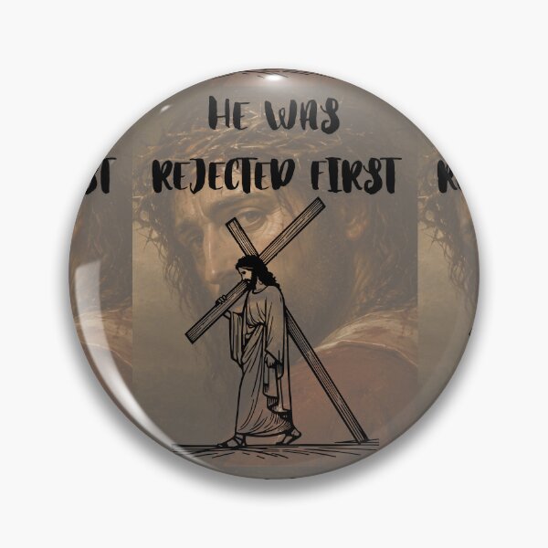 Item preview, He Was Rejected First Jesus Carrying Cross Christian Quote Art designed and sold by Artemis & Woven Collective.