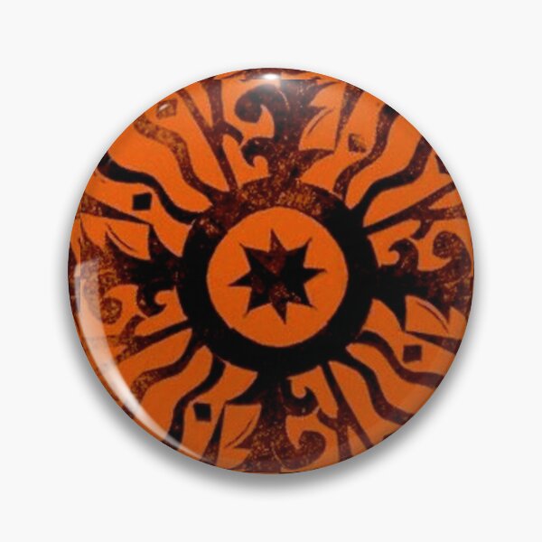 Item preview, Estrella negra de ocho puntas sobre fondo naranja designed and sold by glowvim.