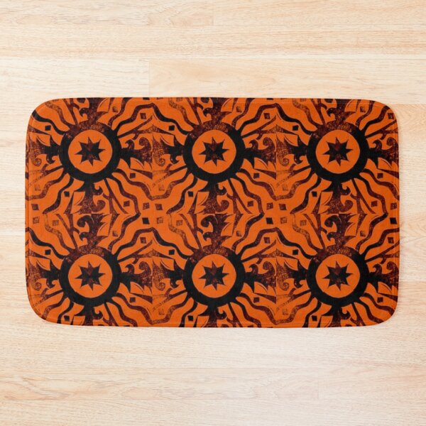 Item preview, Black on orange eight pointed star designed and sold by glowvim.