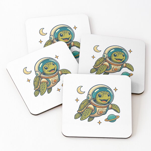 Item preview, Turtle astronaut floats in space designed and sold by CalipZO.