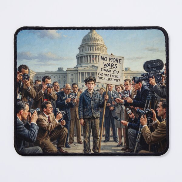 Item preview, Teenage Boy Protesting Wars designed and sold by Home Decor Art.