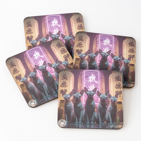 Item preview, Neon Dharma Lantern Cats™ designed and sold by LightMagicUK.