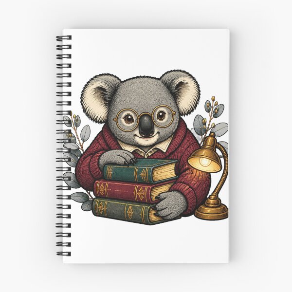 Item preview, Koala librarian with old books designed and sold by CalipZO.