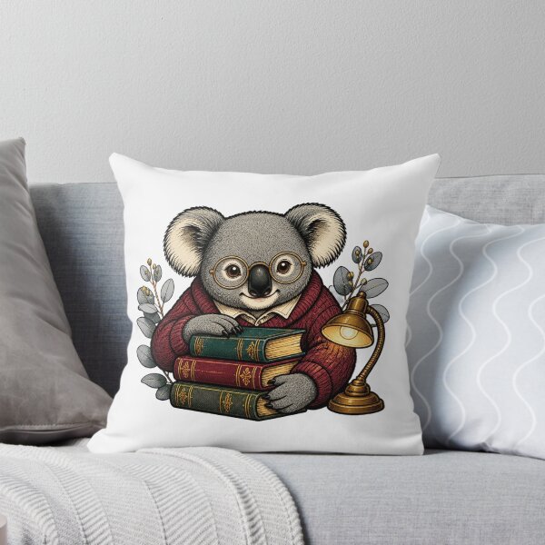 Item preview, Koala librarian with old books designed and sold by CalipZO.