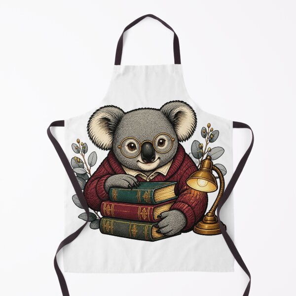 Item preview, Koala librarian with old books designed and sold by CalipZO.