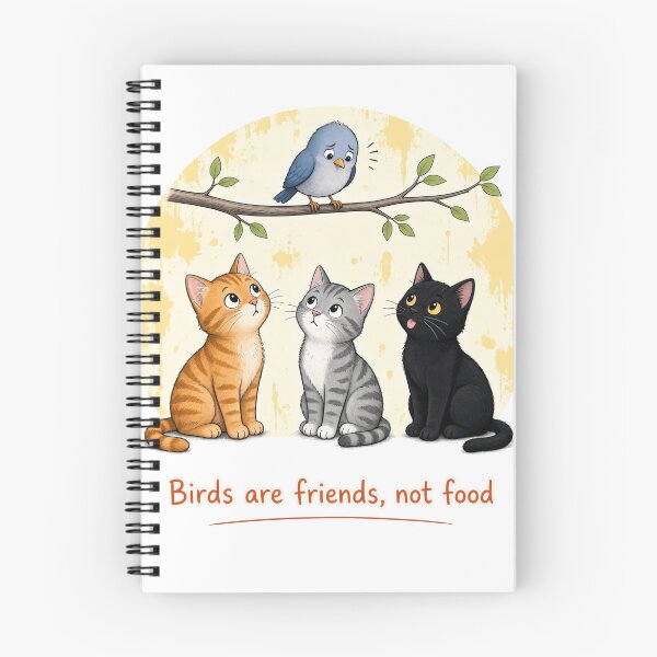 Item preview, Birds Are Friends, Not Food – Funny Cat & Bird Design designed and sold by tomperys.