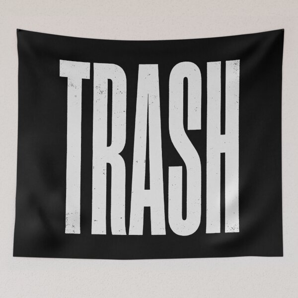 Item preview, TRASH in White Grungy Letters designed and sold by StudioDestruct.
