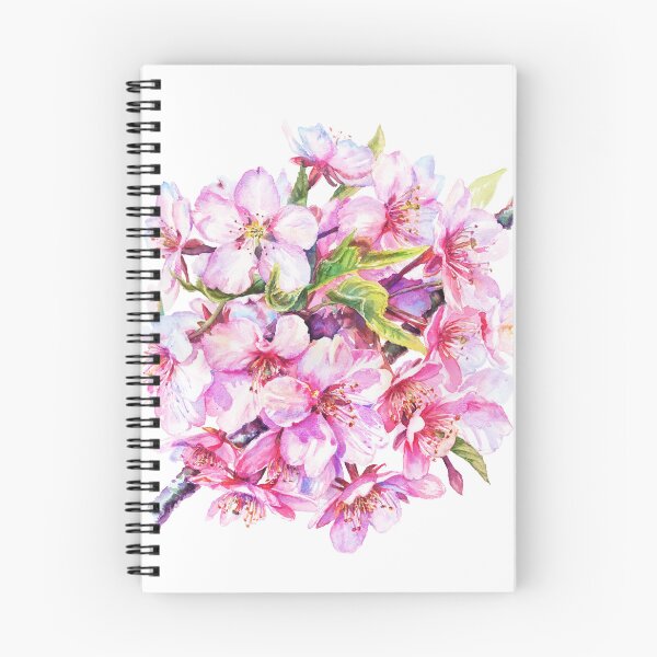 Item preview, Realistic watercolor painting of spring flowers japan cherry tree sakura blossom branch designed and sold by art-tee-ua.