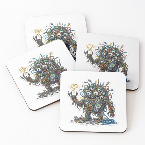 Item preview, ⁠Wired and Weird Funny Tech Monster Close-Up Sticker⁠ designed and sold by Julia9632.