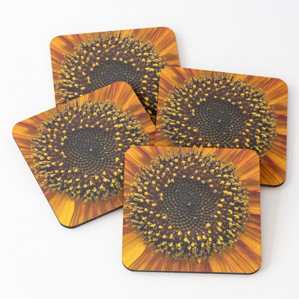 Item preview, Radiant Amber Sunflower Geometry designed and sold by Astute-Artio-Photography.