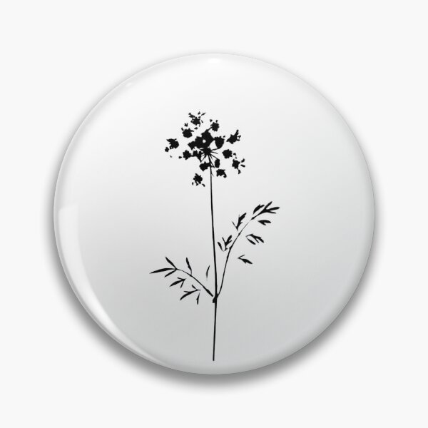 Item preview, Black Queen Anne’s Lace Botanical Silhouette Wildflower Art designed and sold by The Snarky Ph.D.: A Study in Botanicals .