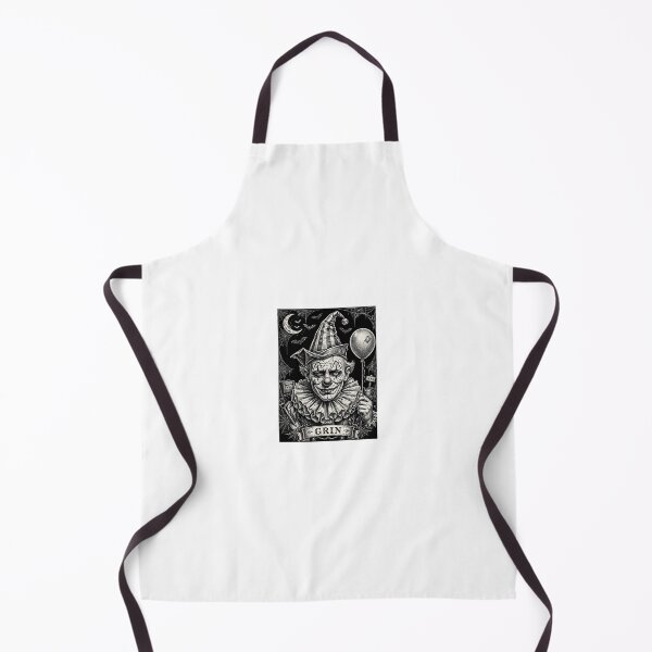 Item preview, Grin - Evil Jester Clown Creepy Horror Art designed and sold by WeirdWheeledArt.