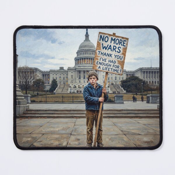 Item preview, Teenage Boy Protesting Wars designed and sold by Home Decor Art.