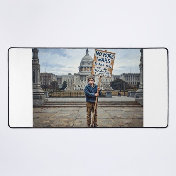 Item preview, Teenage Boy Protesting Wars designed and sold by Home Decor Art.