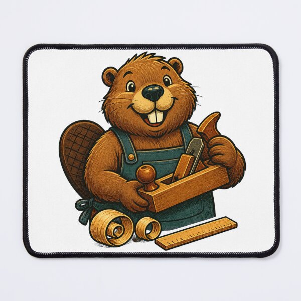 Item preview, Biber, the carpenter, works with a hand plane. designed and sold by CalipZO.