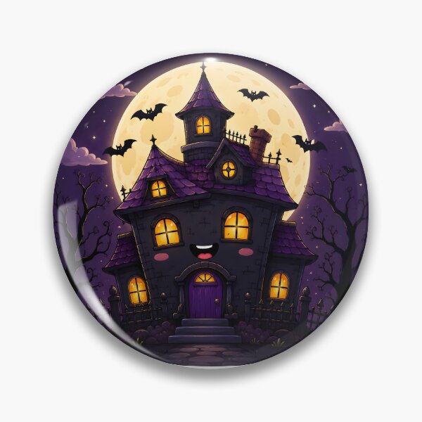 Item preview, Cute Smiling Haunted House Halloween designed and sold by TinyWeird.