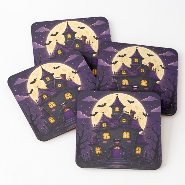 Item preview, Cute Smiling Haunted House Halloween designed and sold by TinyWeird.