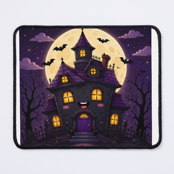 Item preview, Cute Smiling Haunted House Halloween designed and sold by TinyWeird.