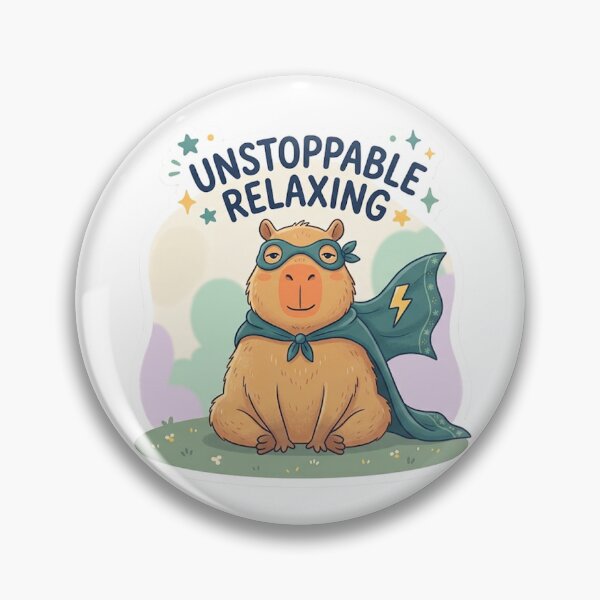 Item preview, Relaxing Capybara Superhero designed and sold by WonderPopDesign.