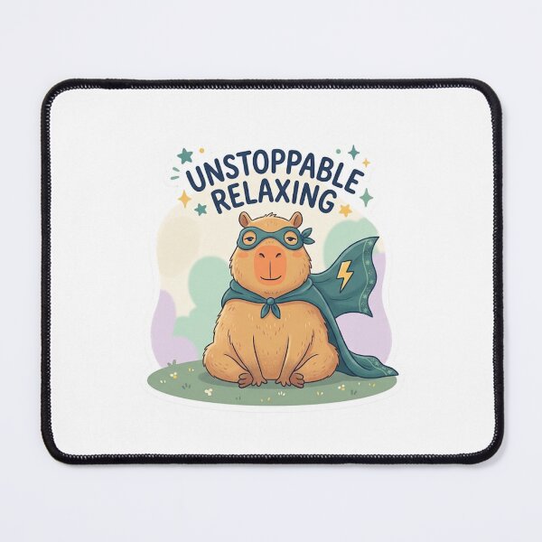 Item preview, Relaxing Capybara Superhero designed and sold by WonderPopDesign.