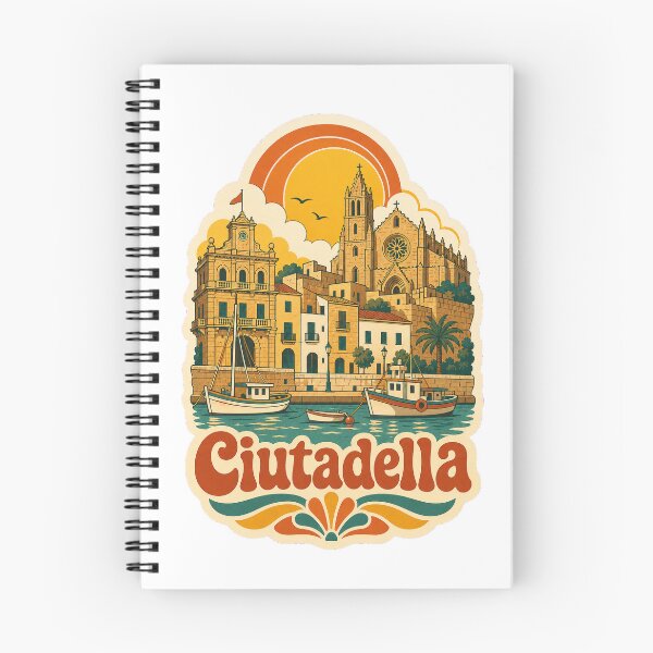 Item preview, Ciutadella Spain Travel Souvenir - Retro Illustration designed and sold by VisualArtsOasis.
