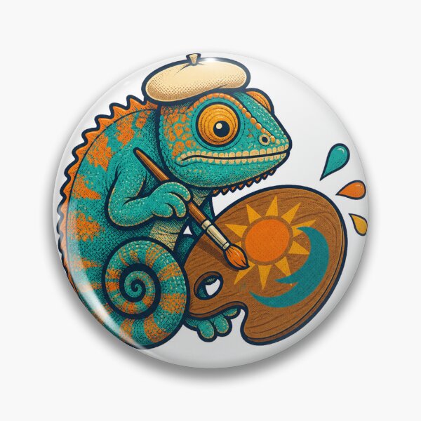 Item preview, Chameleon artist paints sun and moon designed and sold by CalipZO.