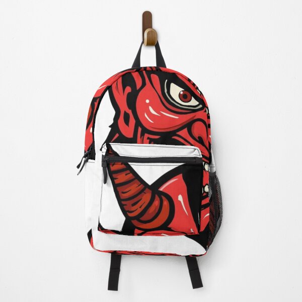 Item preview, Fierce Red Japanese Oni Mask Illustration designed and sold by appareshop88.