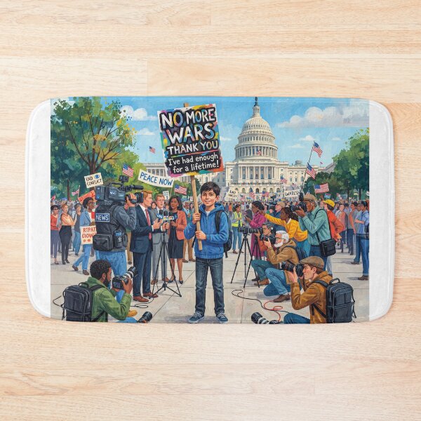 Item preview, Teenage Boy Protesting Wars designed and sold by Home Decor Art.