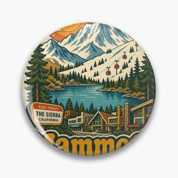 Item preview, Mammoth Lakes USA Travel Souvenir - Retro Illustration designed and sold by VisualArtsOasis.