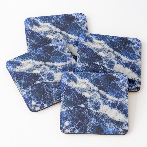 Item preview, Sodalite Gemstone Deep Royal Blue and White Mineral Vein Texture with Natural Crystal Pattern designed and sold by SurfaceCraft Studio.