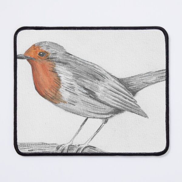 Item preview, Hand Drawn Mixed Media Robin designed and sold by MyCuriousMagpie.