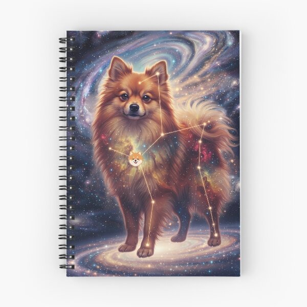 Item preview, Cosmic Fox Pomeranian: The Stellar Guardian & Amber Nebula Soul designed and sold by SOOstudio73.
