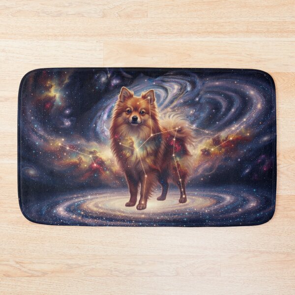 Item preview, Cosmic Fox Pomeranian: The Stellar Guardian & Amber Nebula Soul designed and sold by SOOstudio73.