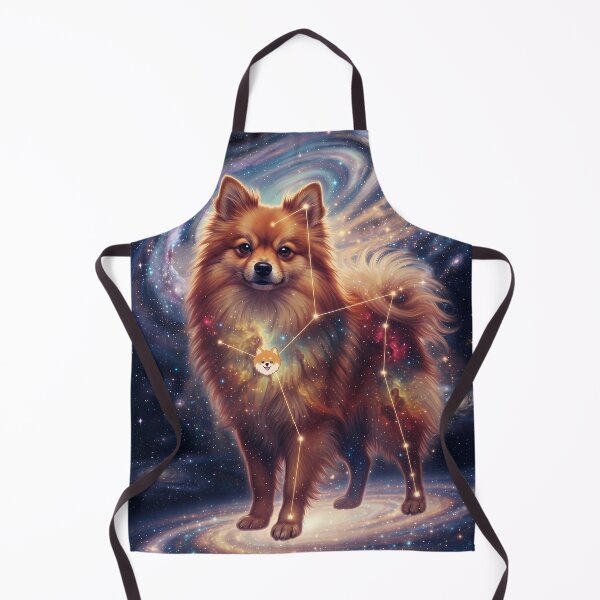 Item preview, Cosmic Fox Pomeranian: The Stellar Guardian & Amber Nebula Soul designed and sold by SOOstudio73.