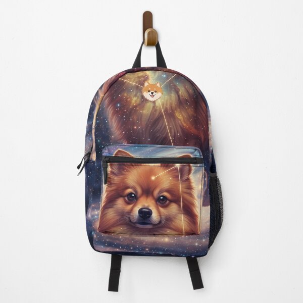 Item preview, Cosmic Fox Pomeranian: The Stellar Guardian & Amber Nebula Soul designed and sold by SOOstudio73.